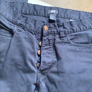 `H&M | Black thin denim